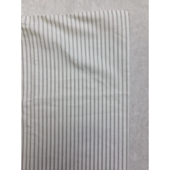 2 LAUREN Ralph Lauren Oxford Stripe Gray Cottage White Farmhouse King Pillowcase - Picture 6 of 9
